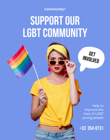 LGBT Community Invitation Poster 22x28in Design Template