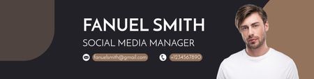 Services of Social Media Manager LinkedIn Cover Design Template