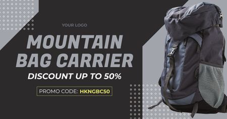 Sale of Mountain Bag Carrier Facebook AD Design Template