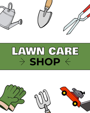 Lawn Care Shop Instagram Post Vertical Design Template