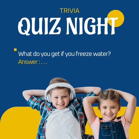 Trivia Questions for Kids Instagram Design Template
