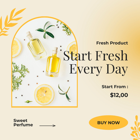 Fresh Sweet Fragrance Ad Instagram Design Template