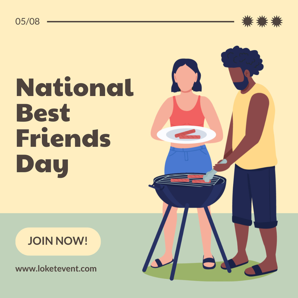 Congratulations on International Friends Day Instagram Design Template