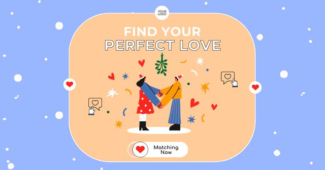 Designvorlage Couple in Love Holding Hands under Omella für Facebook AD
