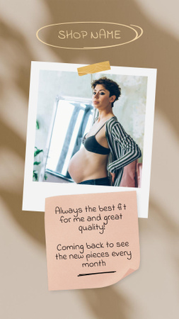Ruhakiárusítási ajánlat terhes nővel Instagram Story tervezősablon