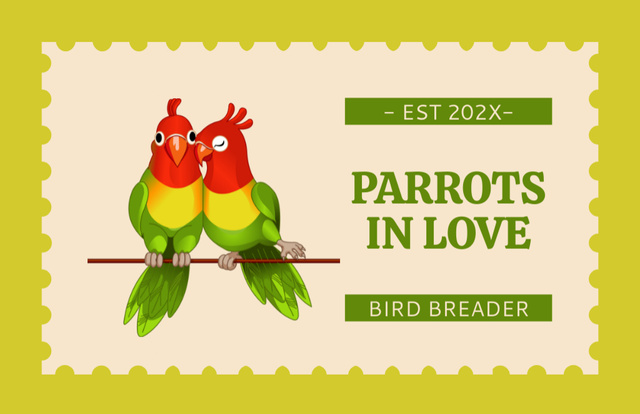 Birds Breeders Services Business Card 85x55mm – шаблон для дизайна