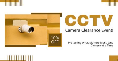 CCTV Cams Sale Facebook AD Design Template