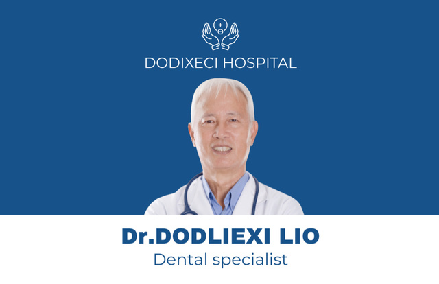 Designvorlage Ad of Dental Specialist Services für Business Card 85x55mm