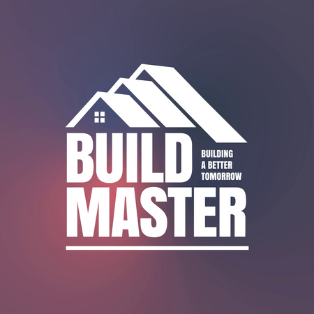 Promoção do serviço da empresa de construção com foco na qualidade Animated Logo Modelo de Design