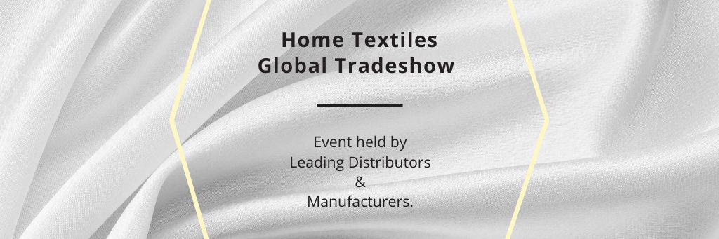 Ontwerpsjabloon van Email header van Home Textiles Events Announcement with White Silk