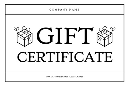 Különleges ajándékutalvány ajánlat dobozokkal Gift Certificate tervezősablon