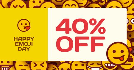 Emoji Day Discount Offer Facebook AD Design Template