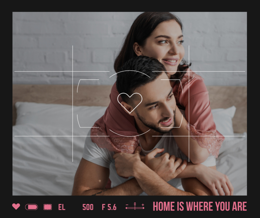 Valentine's Day Holiday with Cute Lovers Facebook Design Template