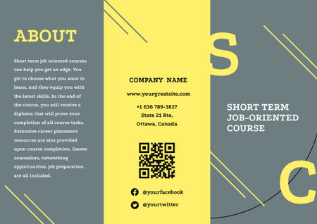 Platilla de diseño Job Oriented Courses on Grey Brochure