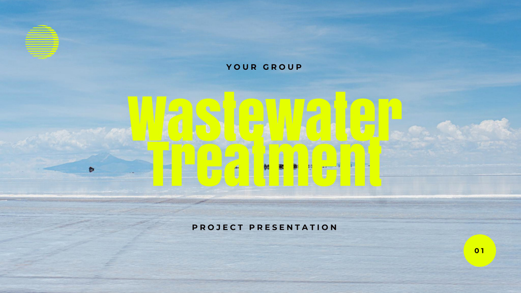 Plantilla de diseño de Wastewater Treatment Rules Presentation Wide 