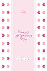 Valentine's Day Greeting with Cute Pink Hearts Pattern