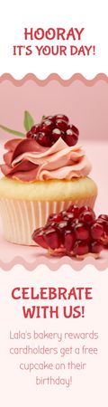 Bakery Ad with Sweet Cupcakes Skyscraper – шаблон для дизайну