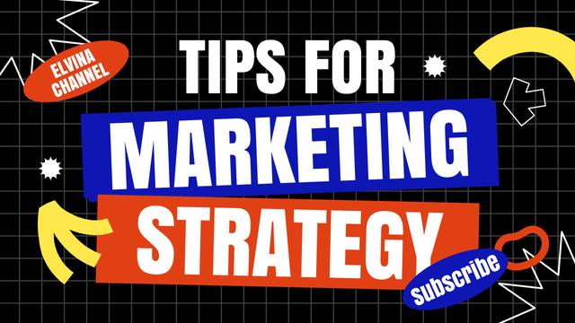 Ontwerpsjabloon van Youtube Thumbnail van Essential Tips For Marketing Strategy Building