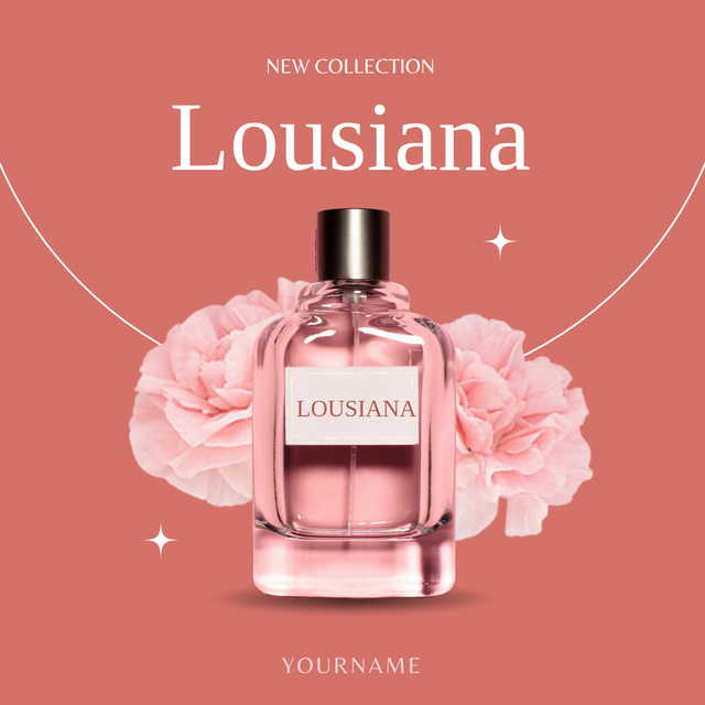 Floral Perfume from New Perfumery Collection Instagram AD Design Template