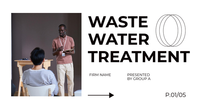 Ontwerpsjabloon van Presentation Wide van Wastewater Treatment Tips