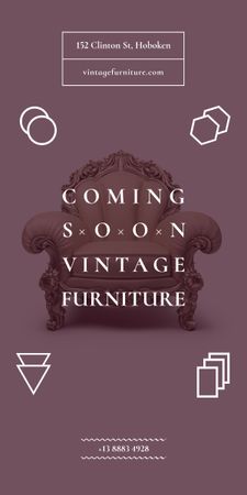 Antique Furniture Ad Luxury Armchair Graphic Šablona návrhu