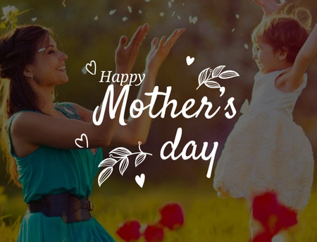 Template di design Photo of Mother and Daughter on Mother's Day Postcard 4.2x5.5in