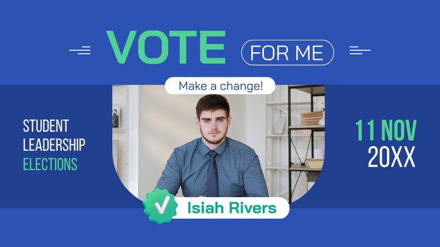 Student Leadership Elections Promotion With Candidate Program Full HD video Design Template