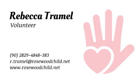 Template di design Volunteer Contacts Information Business card