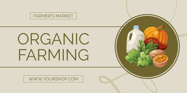 Designvorlage Organic Farming Goods Offer für Twitter