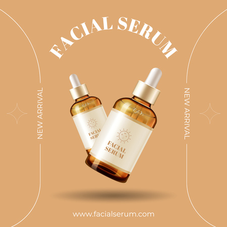 Skincare Products Offer with Cosmetic Serum Instagram Design Template