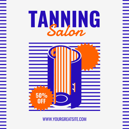 Discount on Tanning Salon Services with New Equipment Instagram Design Template