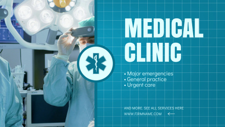 Template di design Clinica medica con un'ampia offerta di servizi Full HD video