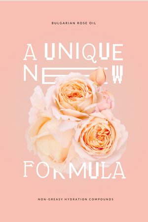 Skincare Offer with Tender Pink Flowers Pinterest tervezősablon