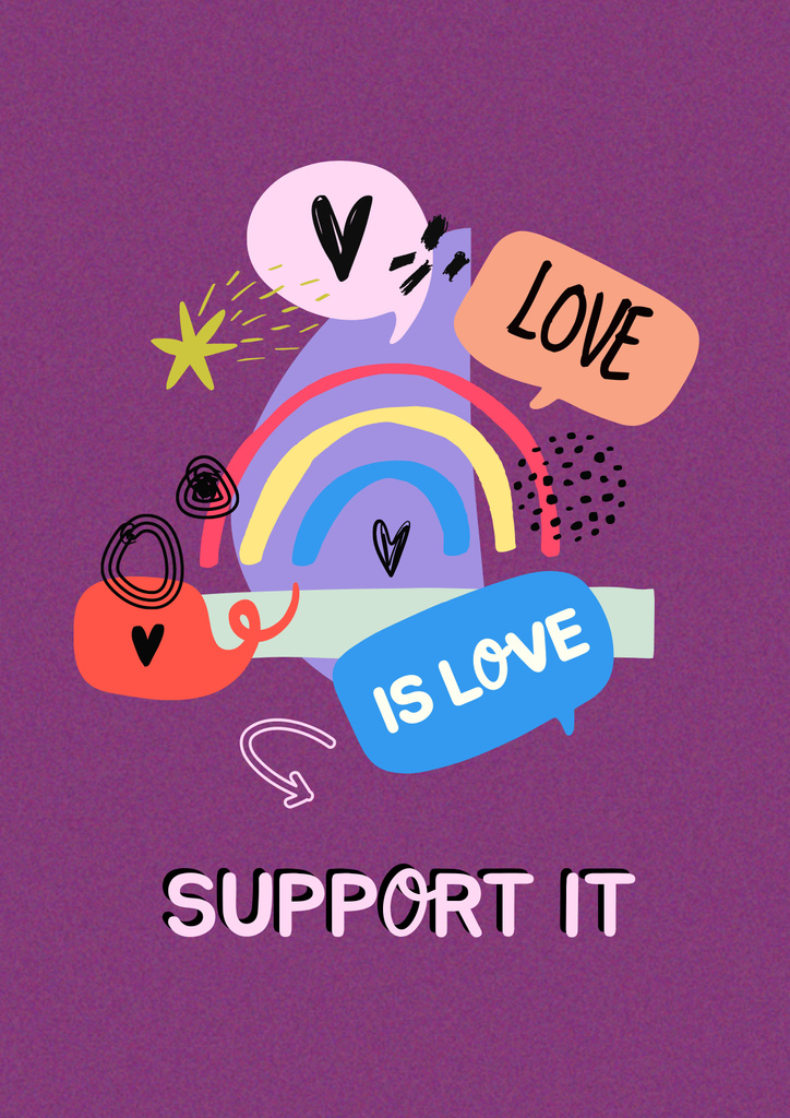 Ontwerpsjabloon van Poster van Awareness of Tolerance to LGBT