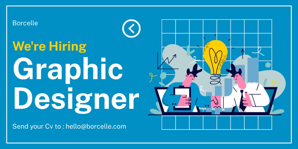 Template di design Top-notch Vacancy For Graphic Designer Twitter
