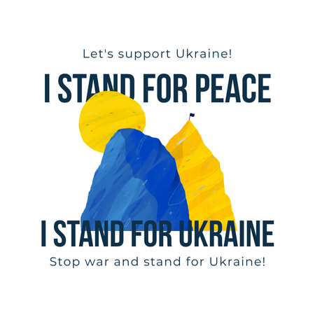 Modèle de visuel soutenir l'ukraine - Instagram