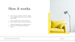 Portfolio of Interior Design Studio in White and Yellow
