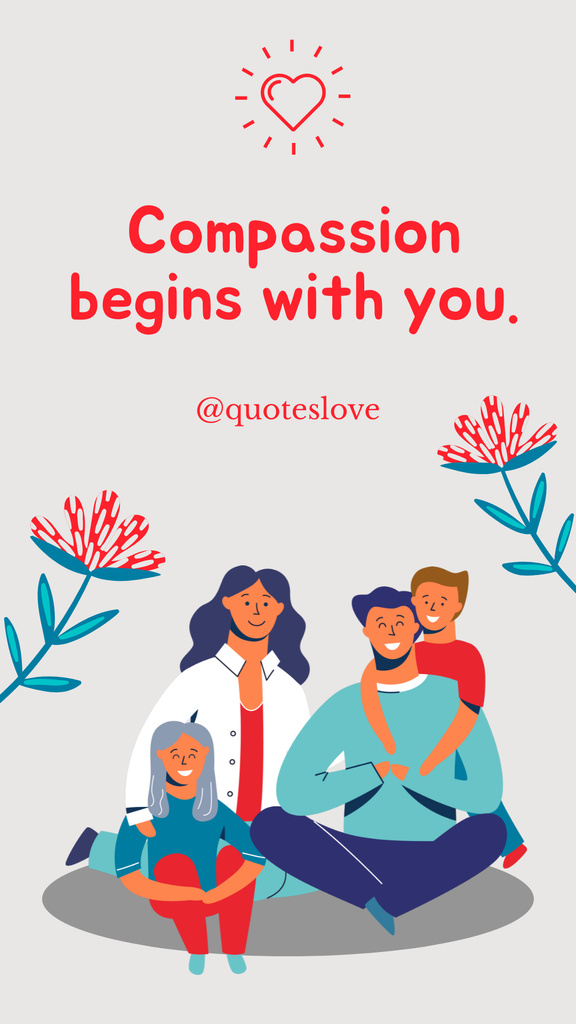 Ontwerpsjabloon van Instagram Story van Motivational Quote about Compassion