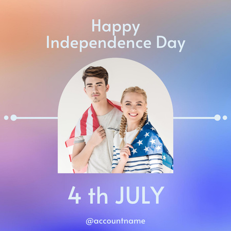 Plantilla de diseño de USA Independence Day Celebration Announcement Instagram 