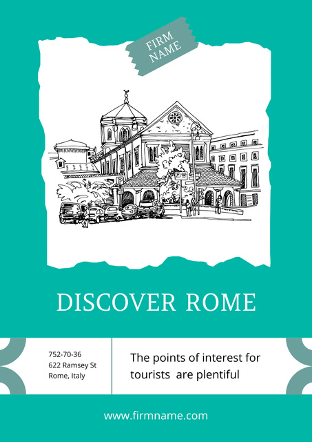 Tour to Rome Poster Modelo de Design