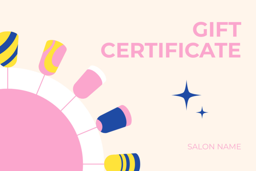 Gift Voucher for Manicure Supplies Gift Certificate tervezősablon