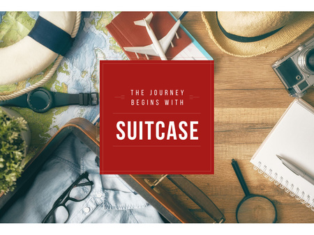 Platilla de diseño Travel Quote with Journey Kit Presentation