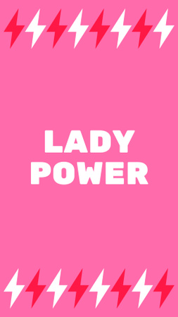 Inspirational Phrase about Women Power Instagram Storyデザインテンプレート