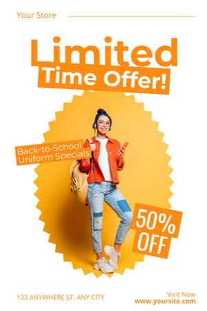 Limited Time School Sale Offer Tumblr Design Template