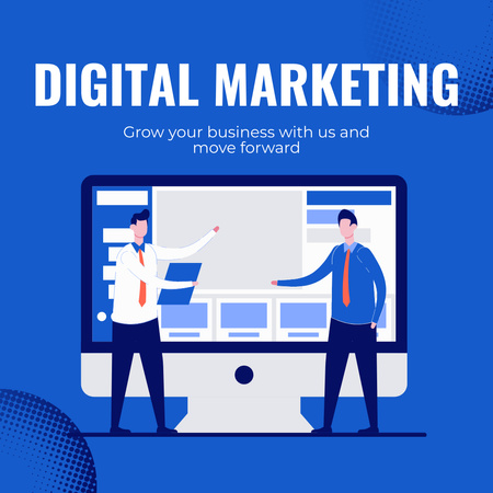 Data-driven Marketing Firm Service For Brands Promotion Instagram Design Template