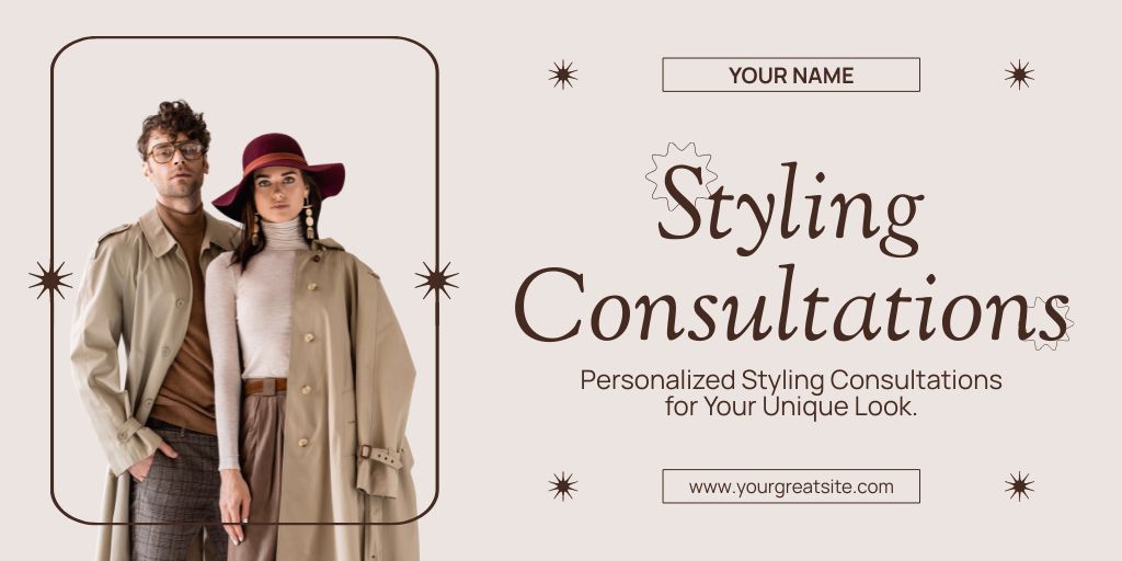 Plantilla de diseño de Styling Consultation for Fancy Elegant Look Twitter 