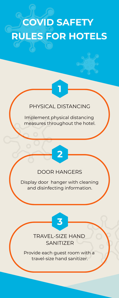 Platilla de diseño Rules of Conduct During Covid for Hotels Infographic