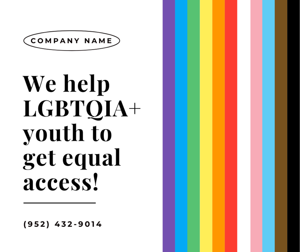Amazing Company Supporting LGBTQIA Community Facebook Šablona návrhu