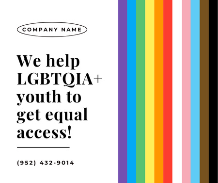 Amazing Company Supporting LGBTQIA Community Facebook Design Template