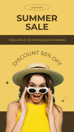 Summer Sale of Fashion Accessories Instagram Story Design Template